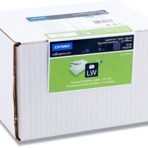 Dymo Labeletiketter, Adresse  28 mm x 89 mm Hvid (24) 13188