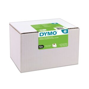 Dymo Labeletiketter, Fragt, 54 mm x 101 mm  Hvid ,12 ruller af 220 etiketter 13186