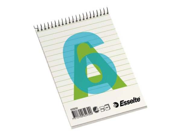 Esselte Spiralblok A6  linieret, 60 gr  80 blad (10 stk)