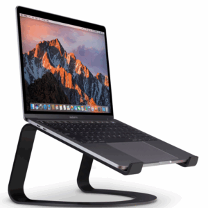 Twelve South Curve til MacBook, mat sort | stationær stativ til Apple notebooks