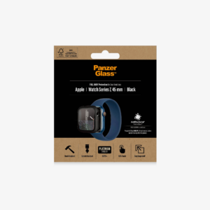PanzerGlass skærmbeskyttelse til Apple Watch Series 7 - 45 mm, sort