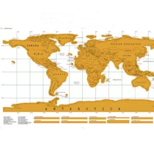 Verdenskort som skrabes - SCRATCH MAP, 2 stk