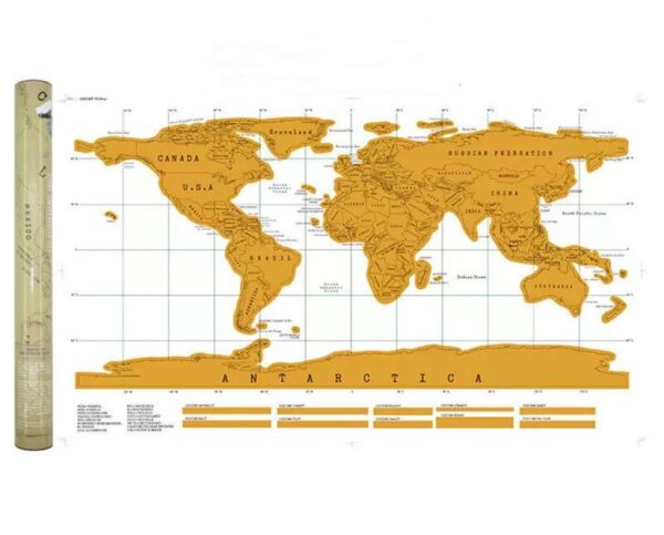 Verdenskort som skrabes - SCRATCH MAP
