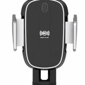 Trådløs oplader og mobilholder - til bil, 10W, sort/sølv