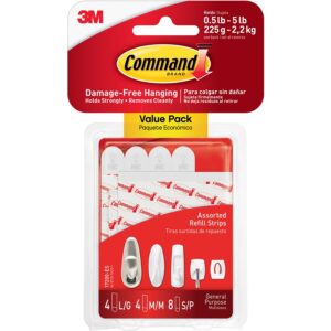 3M Command Strips V-Pack hvide  4 medium sæt + 8 large sæt