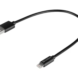 Sandberg USB>Lightning MFI 0.2m, Sort