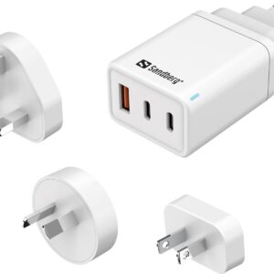 Sandberg 3i1 Rejseoplader USB-C/A 65W