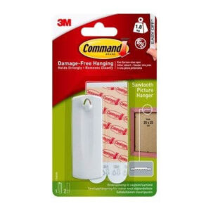 3M Command Krog Savtand - Stor, Hvid (2 klæbestrips)