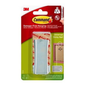 3M Command Stort Universal Billedophæng - Metal (1 ophæng, 2 store klæbestrips)