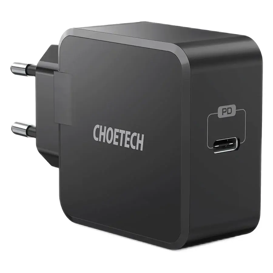 Choetech USB-C PD vægoplader, 30W, sort