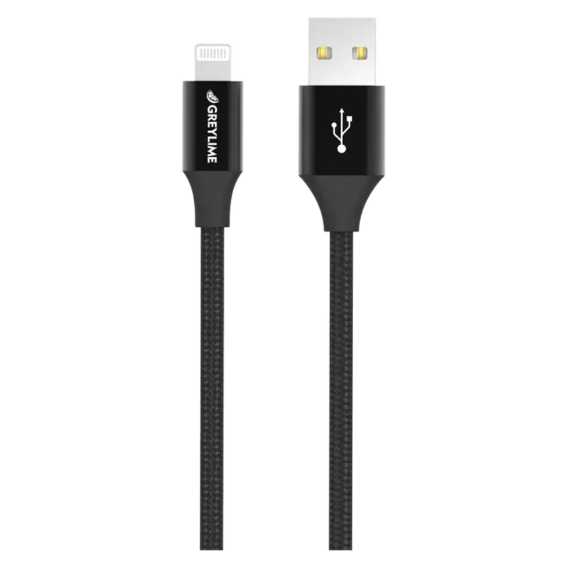 GreyLime USB-Lightning Kabel 2 m - Sort