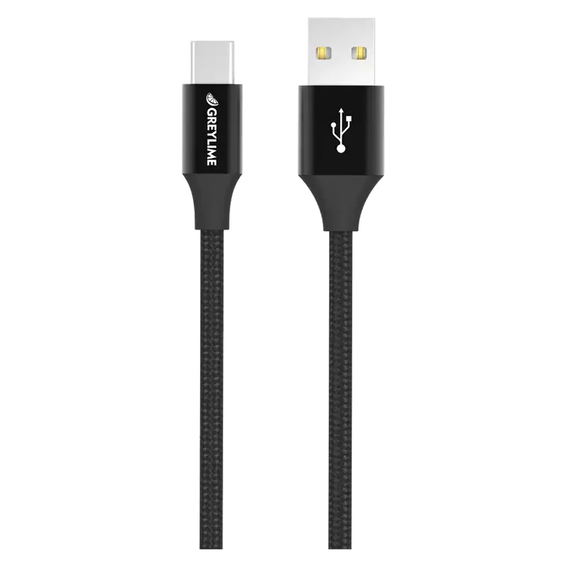 GreyLime USB til USB-C Kabel 1 m - Sort