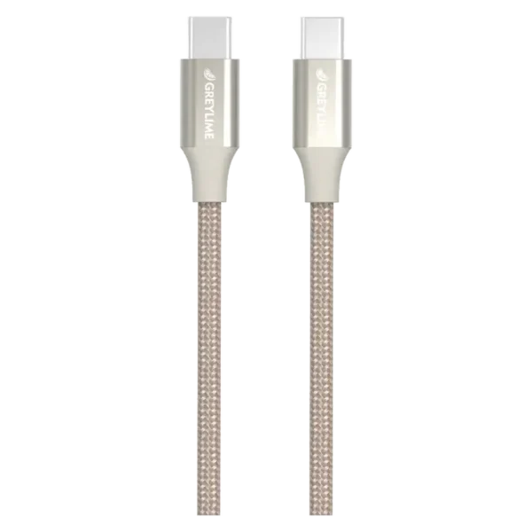 GreyLime Braided USB-C-USB-C Kabel 60W 1 m - Beige