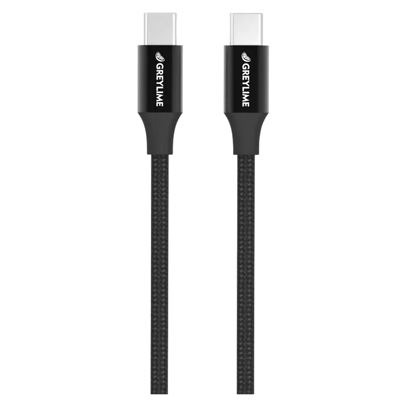 GreyLime Braided USB-C-USB-C Kabel 1 m - Sort