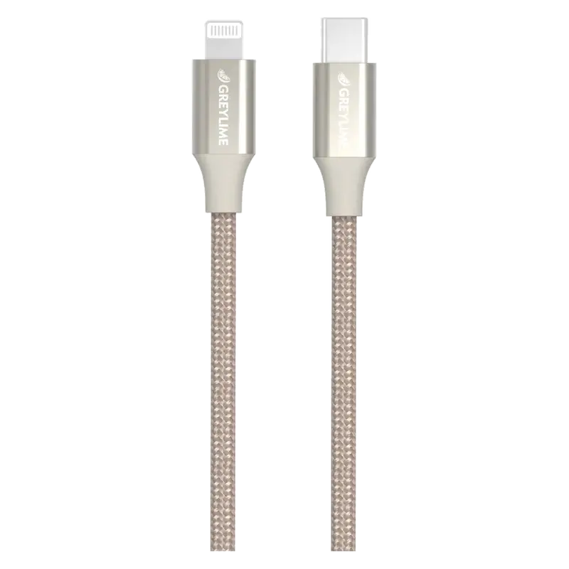 GreyLime Braided USB-C-Lightning Kabel 1 m - Beige