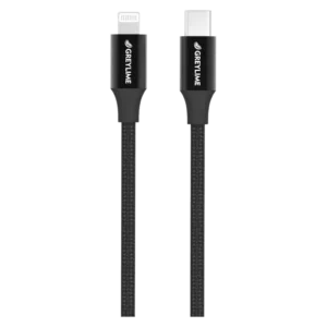 GreyLime Braided USB-C-Lightning Kabel 1 m - Sort