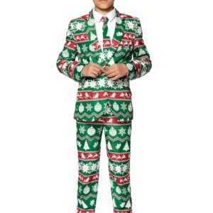 Suitmeister - Boys Christmas Green Nordic L