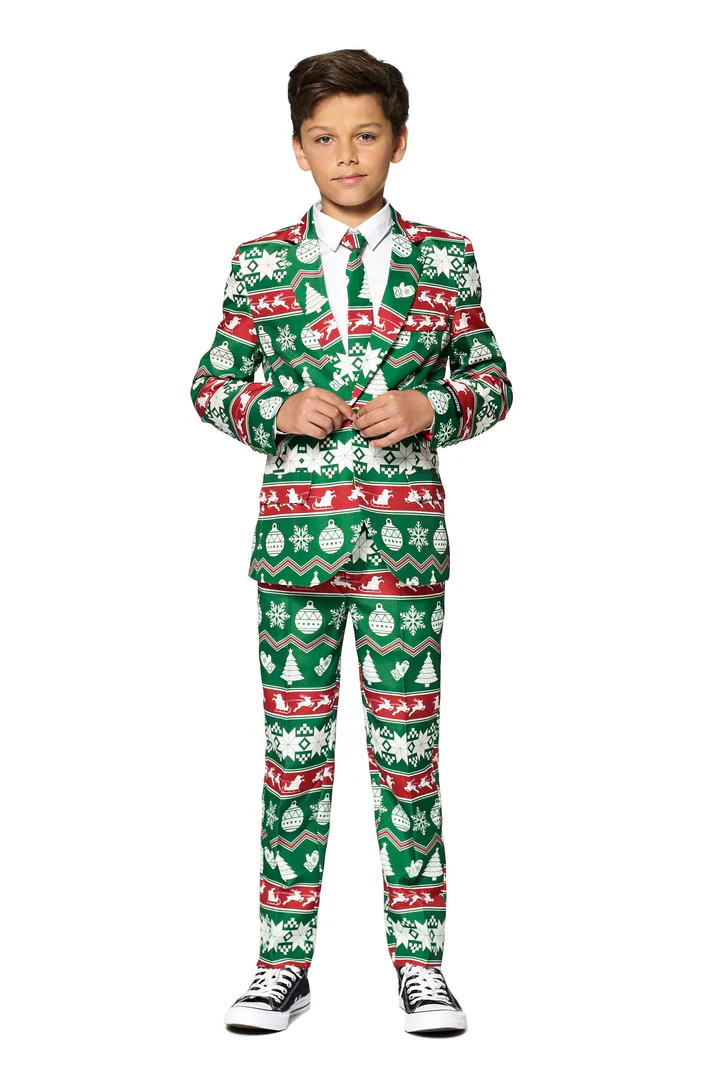 Suitmeister - Boys Christmas Green Nordic S