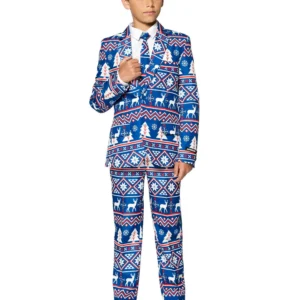 Suitmeister - Boys Christmas Blue Nordic L