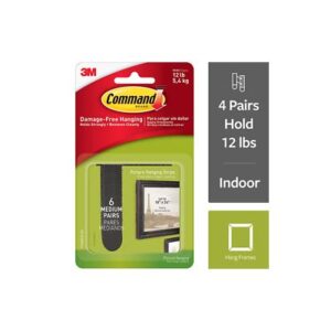 3M Command Strips sorte medium, 4 sæt