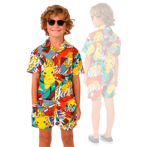 OppoSuits - Boys Pika Pikachu, Sommer sæt L