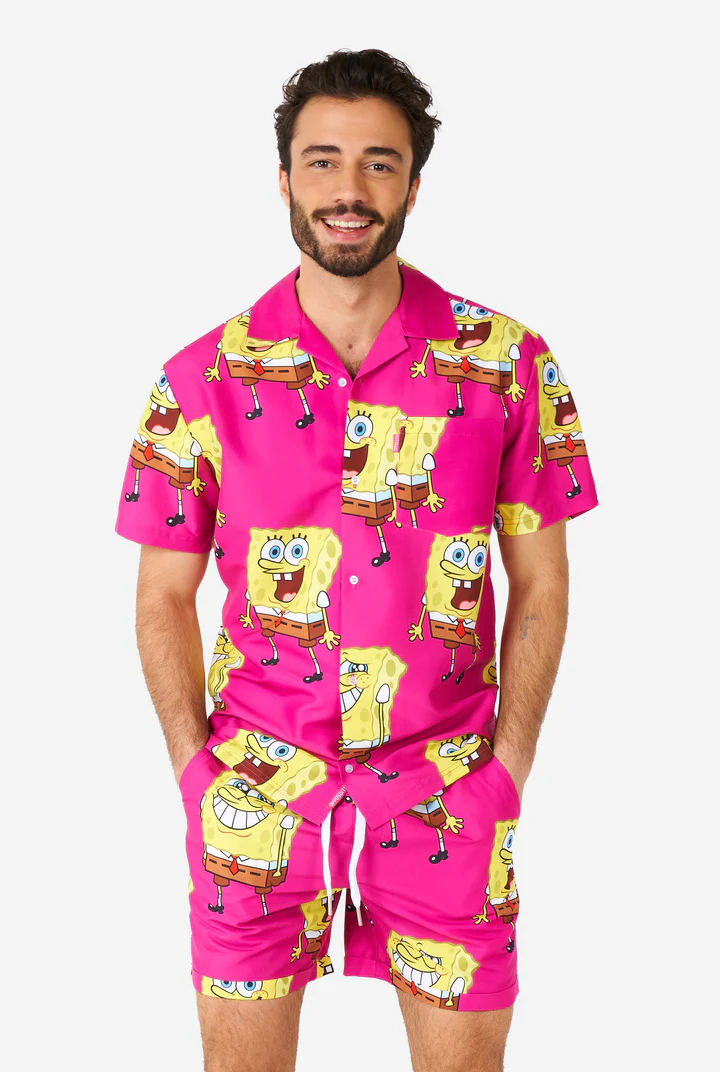 OppoSuits - SpongeBob Pink, Sommer sæt XXL