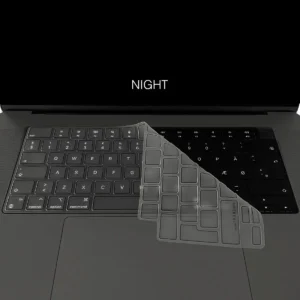 Philbert Tastaturcover til MacBook Pro & Air 13-14-16" (2021-2022) - Transparent/Sort