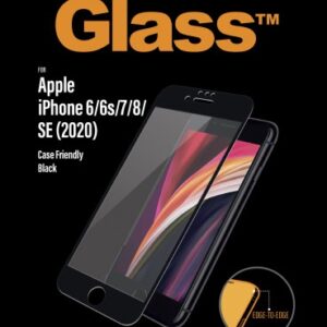 PanzerGlass skærmbeskyttelse iPhone SE (2020)/8/7/6 - sort, Case Friendly
