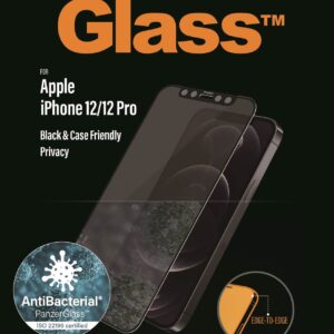 PanzerGlass skærmbeskyttelse iPhone 12/12 Pro - Privacy, sort