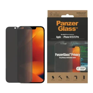 PanzerGlass skærmbeskyttelse iPhone 14 / 13 / 13 Pro - Ultra-Wide Fit, Privacy