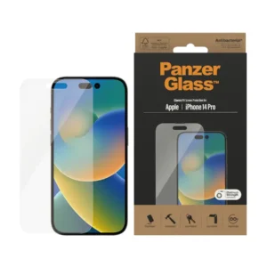 PanzerGlass skærmbeskyttelse iPhone 14 Pro - Privacy, antibakteriel