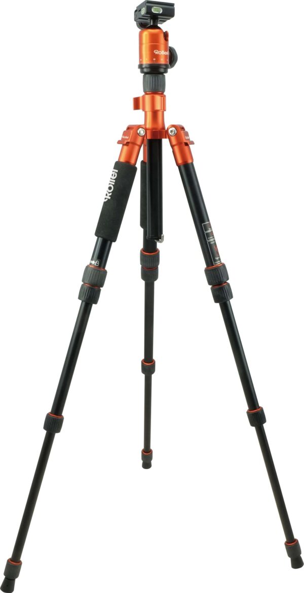 Rollei Compact Traveler No.1 Carbon tripod kamerastativ - Carbon Orange
