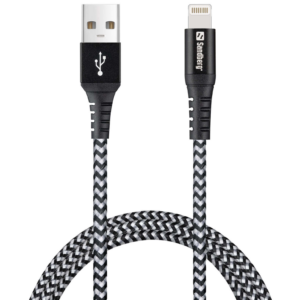 Sandberg Survivor USB - lightning kabel, 1 m, sort