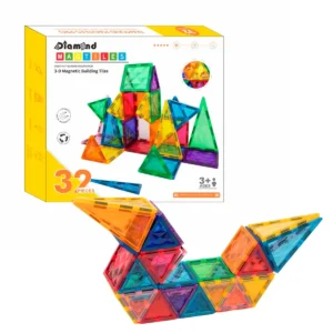 Magnetic Tiles byggesæt, 32 stk