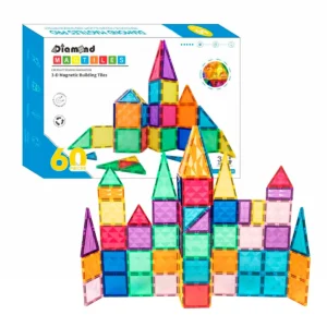 Magnetic Tiles byggesæt, 60 stk