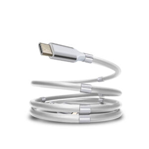 USB-C  USB-C QC magnetkabel, 1 m, hvid