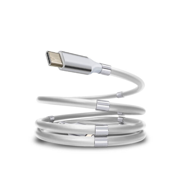 USB-C  USB-C QC magnetkabel, 1 m, hvid
