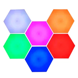 LED touch vægbelysning, 6 stk lyspaneler med fjernbetjening