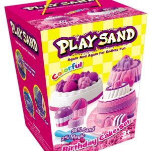 Play Sand - Kinetisk legesand - Fødselsdagskage, 908 g (4 farver)