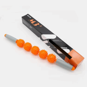 Massagerulle m. 5 bolde, orange