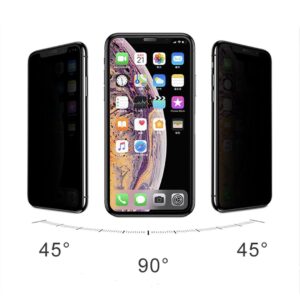 Skærmbeskyttelse (9H glas) - iPhone 14 Pro Max 6.7" m. Privacy , sort