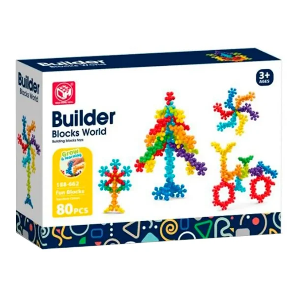 Builder Blocks World - Byggesæt, 80 dele