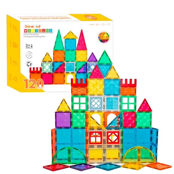 Magnetic Tiles byggesæt 120 stk