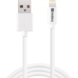 Sandberg USB - lightning kabel, 1 m, hvid