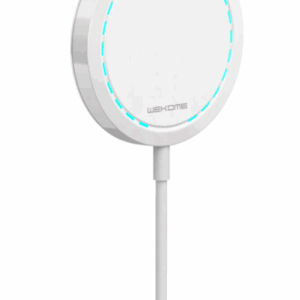 Trådløs magnetisk lader m. lys 15W, Magsafe kompatibel, hvid