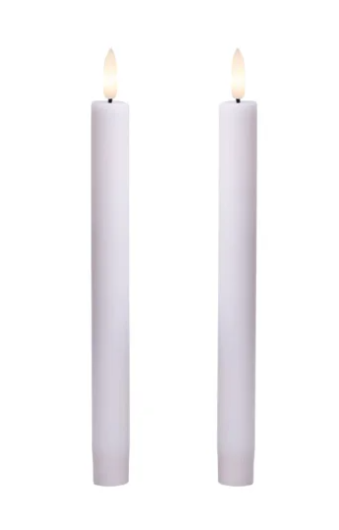 LED kronelys, 22,2 cm, hvid, 2 stk