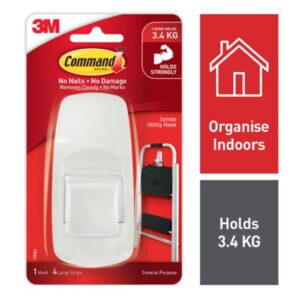 3M Command Jumbo krog med 4 store strips
