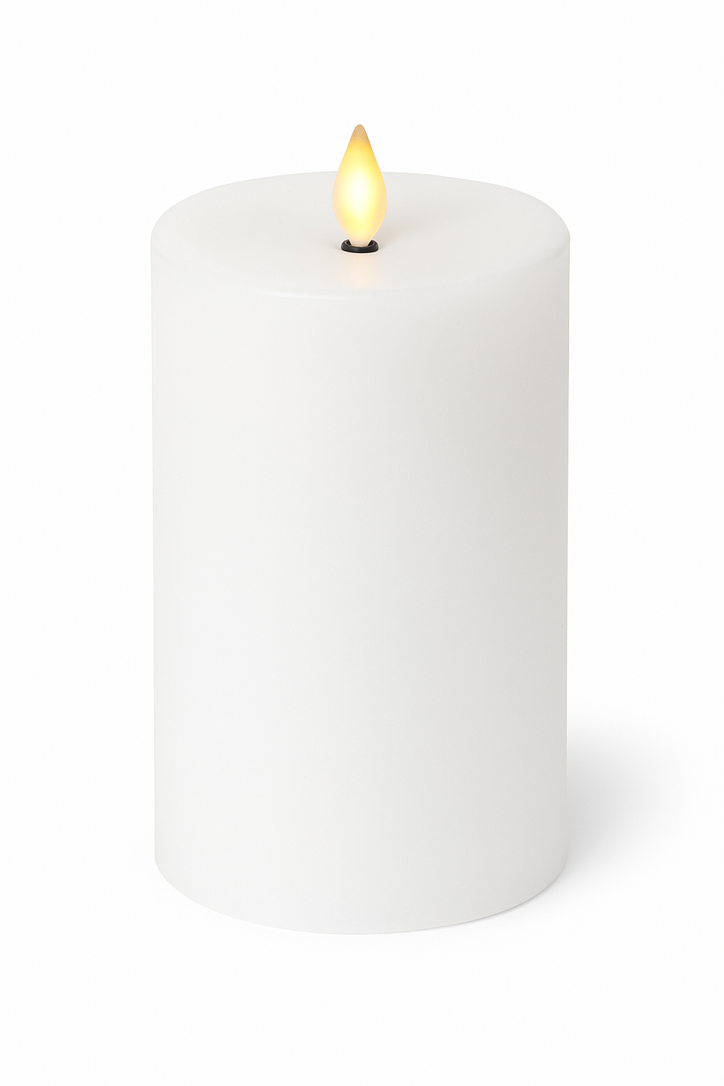 Udendørs Solcelle Bloklys Ø7,5 x H10 cm, hvid
