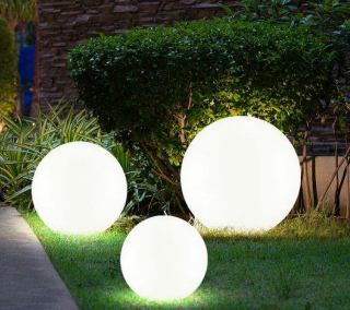 LED lyskugler - udendørs m. solcellefunktion, hvid, 3 stk.