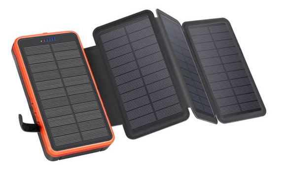 Lippa 10.000 mAh Foldbar 7W Solcelle Powerbank